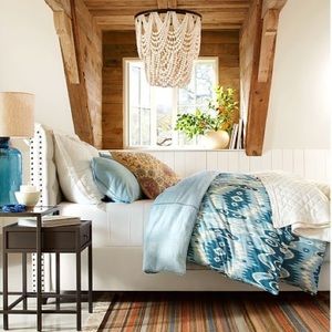Pottery Barn Savannah Ikat King Duvet + 3 Shams